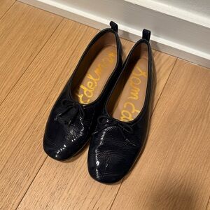 Sam Edelman Ari Navy Crinkle Patent Ballet Flat